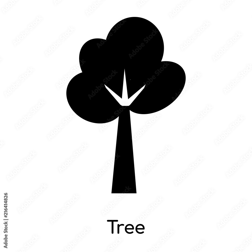 Aufkleber tree icon isolated on white background. modern and editable tree icon. simple icons vector illustrat