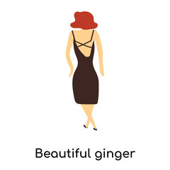beautiful ginger woman icon isolated on white background. Simple and editable beautiful ginger woman icons. Modern icon vector illustration.
