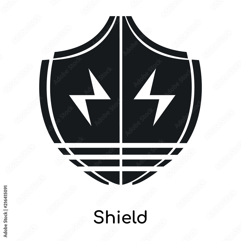 Poster shield icon isolated on white background. modern and editable shield icon. simple icons vector illus