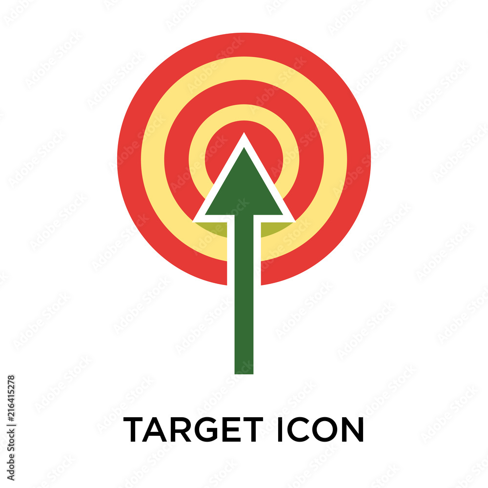 Poster target icon isolated on white background. modern and editable target icon. simple icons vector illus