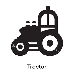 Tractor icon vector sign and symbol isolated on white background, Tractor logo concept