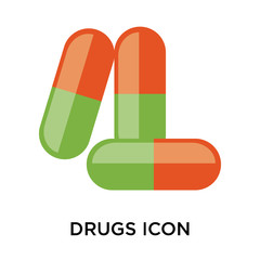drugs icons isolated on white background. Modern and editable drugs icon. Simple icon vector illustration.