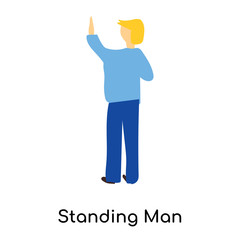 standing man icon isolated on white background. Simple and editable standing man icons. Modern icon vector illustration.