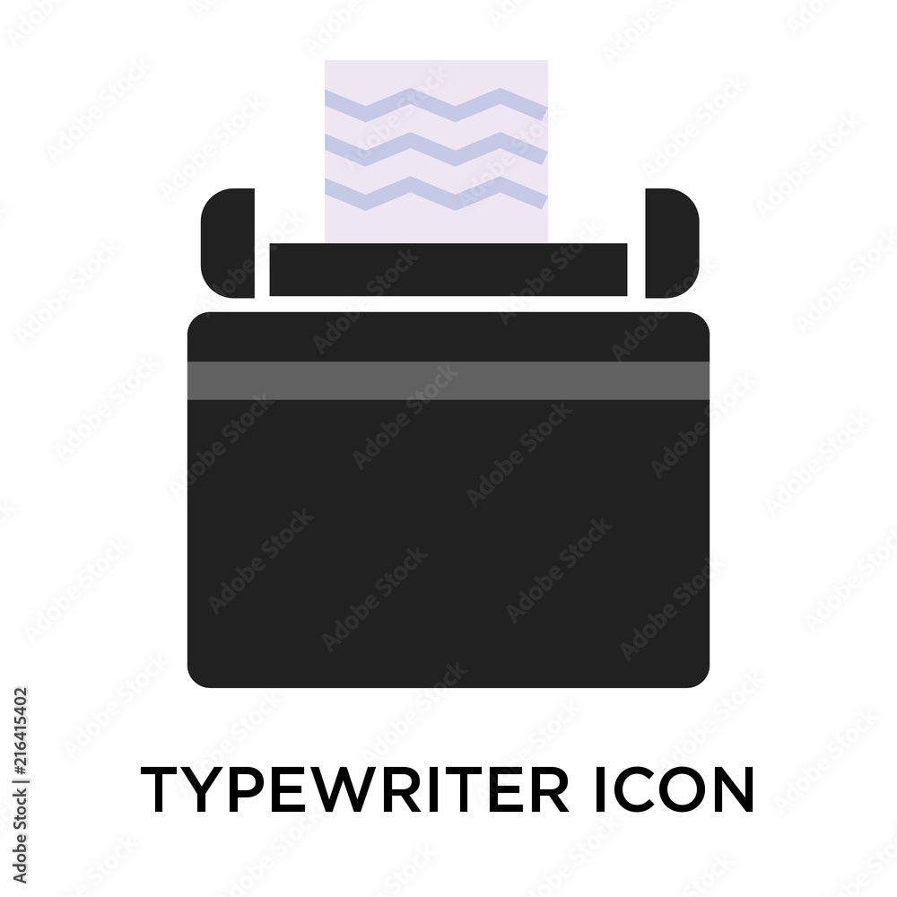 Poster typewriter icon isolated on white background. modern and editable typewriter icon. simple icons vect