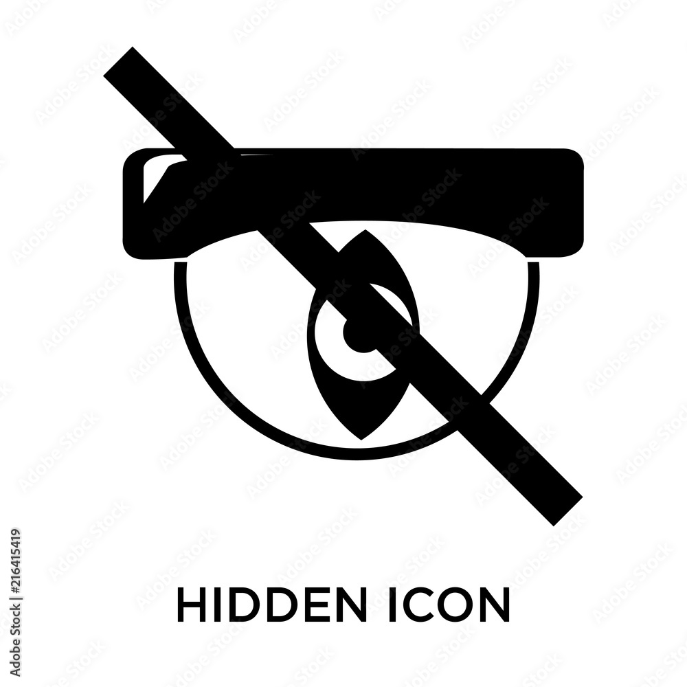 Poster hidden icons isolated on white background. modern and editable hidden icon. simple icon vector illus