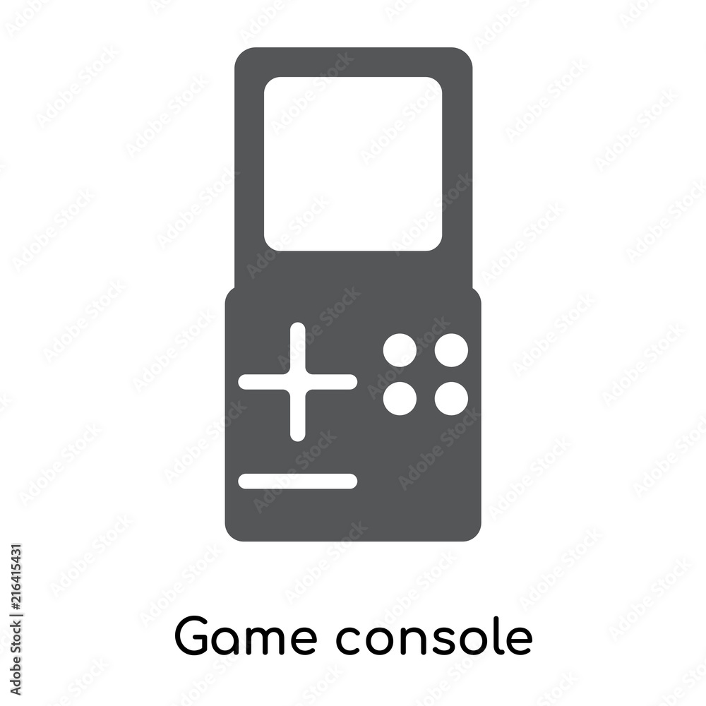 Poster game console icon isolated on white background. modern and editable game console icon. simple icons 