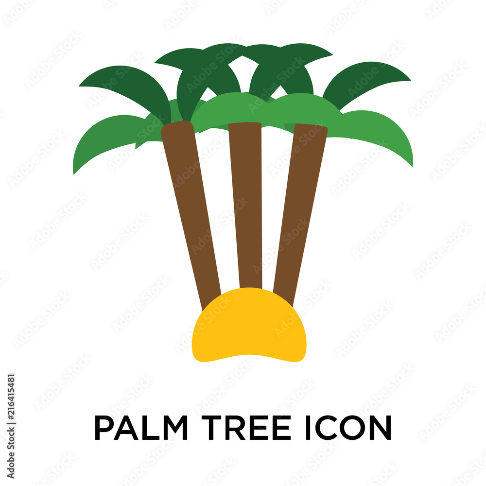 Poster palm tree icons isolated on white background. modern and editable palm tree icon. simple icon vector