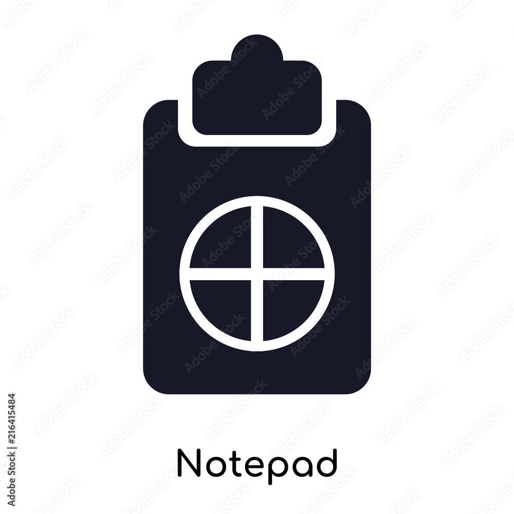 Poster notepad icon isolated on white background. modern and editable notepad icon. simple icons vector ill