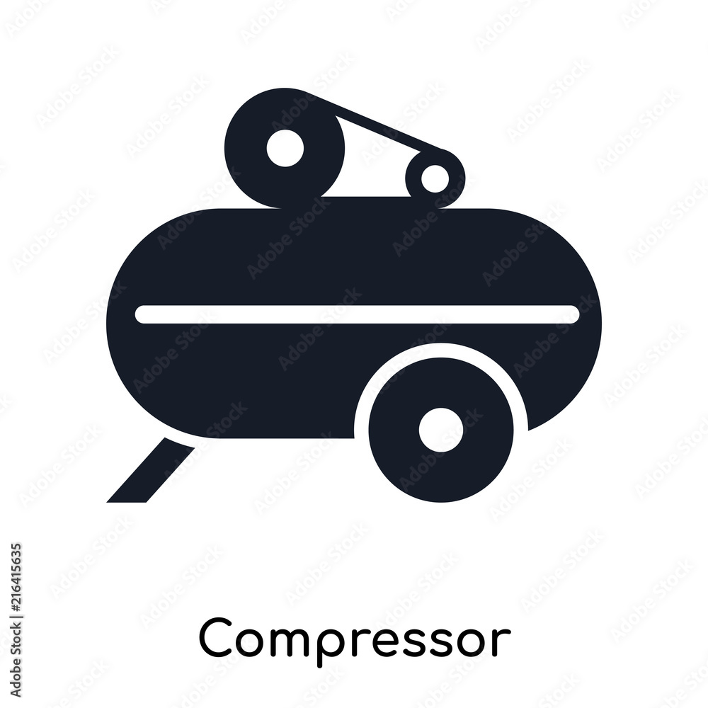 Poster compressor icons isolated on white background. modern and editable compressor icon. simple icon vect