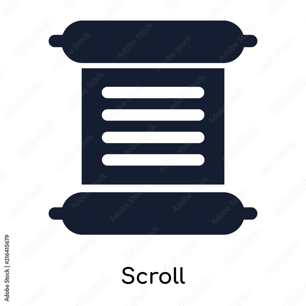 Poster scroll icons isolated on white background. modern and editable scroll icon. simple icon vector illus