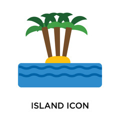 island icons isolated on white background. Modern and editable island icon. Simple icon vector illustration.