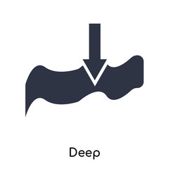 deep icon isolated on white background. Simple and editable deep icons. Modern icon vector illustration.