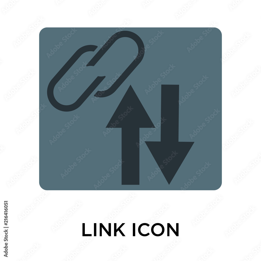 Poster link icon isolated on white background. modern and editable link icon. simple icons vector illustrat