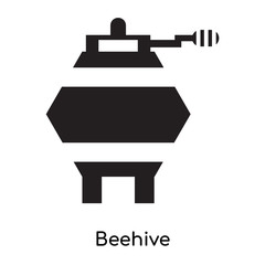 Beehive icon vector sign and symbol isolated on white background, Beehive logo concept