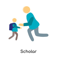 scholar icon isolated on white background. Simple and editable scholar icons. Modern icon vector illustration.