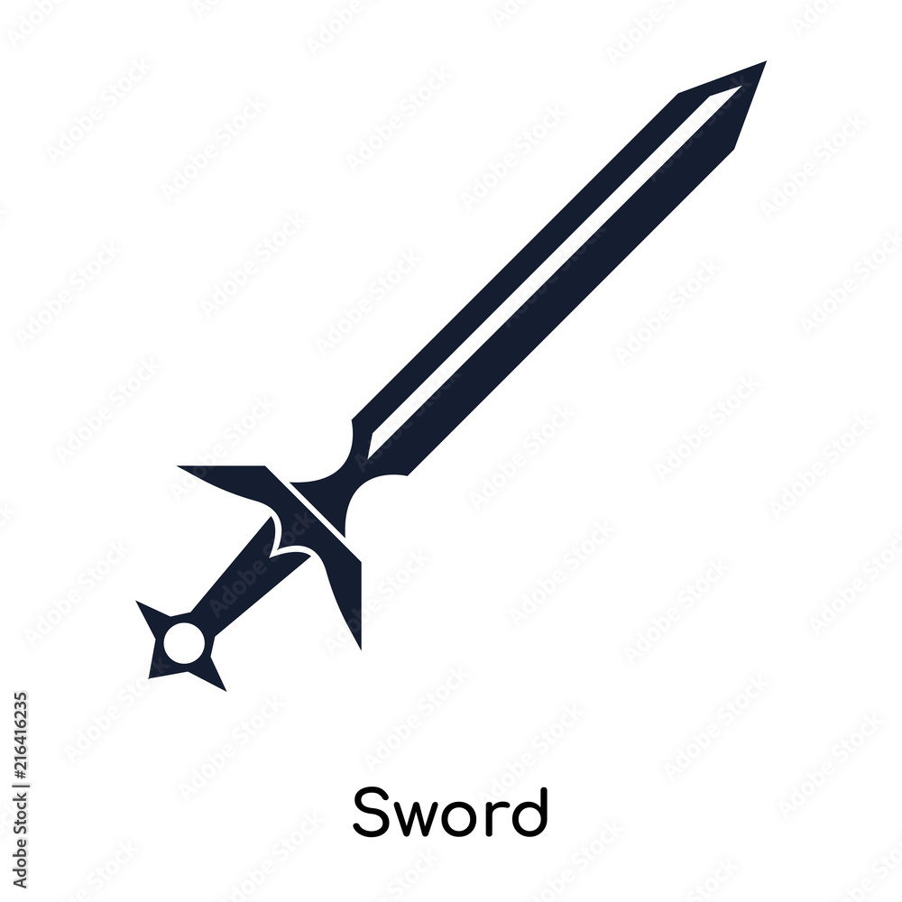 Poster sword icons isolated on white background. modern and editable sword icon. simple icon vector illustr