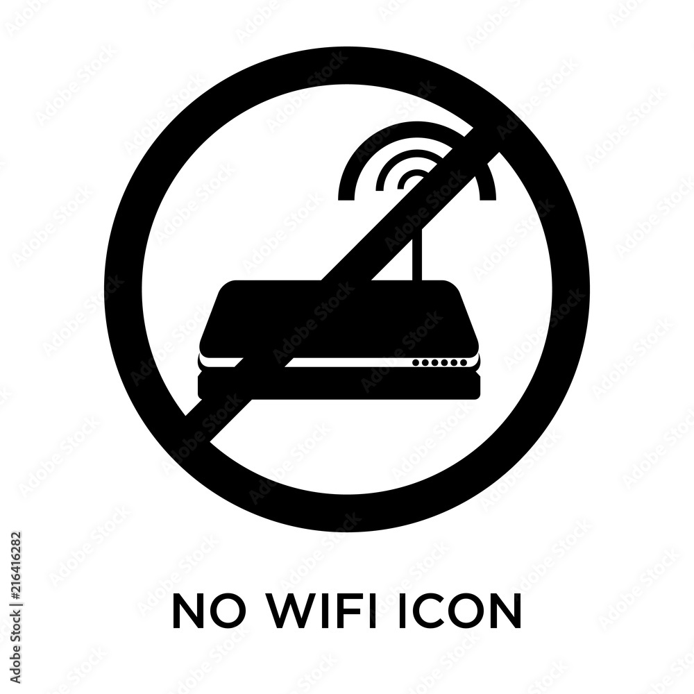 Poster no wifi icons isolated on white background. modern and editable no wifi icon. simple icon vector ill