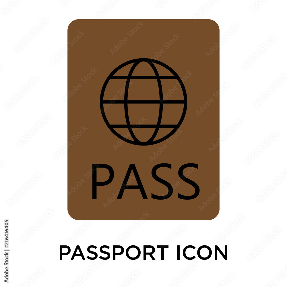 Poster passport icons isolated on white background. modern and editable passport icon. simple icon vector i