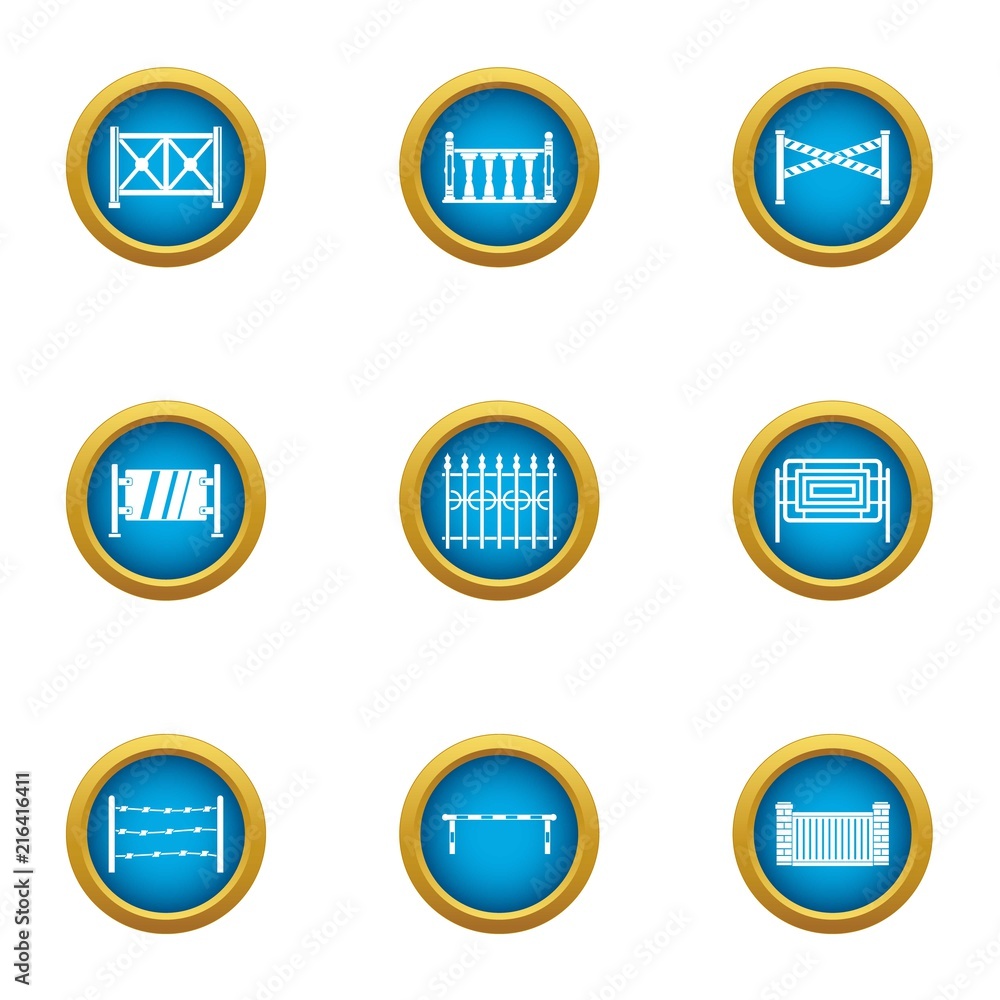 Poster partition icons set. flat set of 9 partition vector icons for web isolated on white background