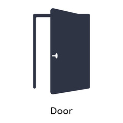 door icon isolated on white background. Simple and editable door icons. Modern icon vector illustration.