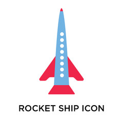 rocket ship icon isolated on white background. Simple and editable rocket ship icons. Modern icon vector illustration.