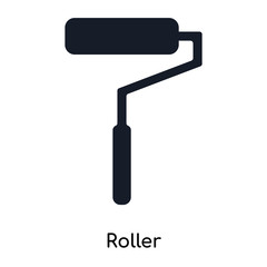 roller icons isolated on white background. Modern and editable roller icon. Simple icon vector illustration.