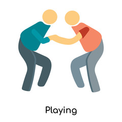 playing icon isolated on white background. Simple and editable playing icons. Modern icon vector illustration.