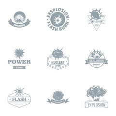 Flash logo set. Simple set of 9 flash vector logo for web isolated on white background