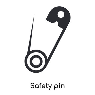 safety pin icon isolated on white background. Simple and editable safety pin icons. Modern icon vector illustration.