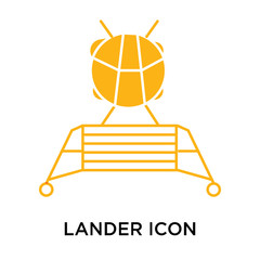 lander icon isolated on white background. Simple and editable lander icons. Modern icon vector illustration.