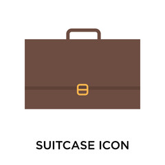 suitcase icon isolated on white background. Simple and editable suitcase icons. Modern icon vector illustration.