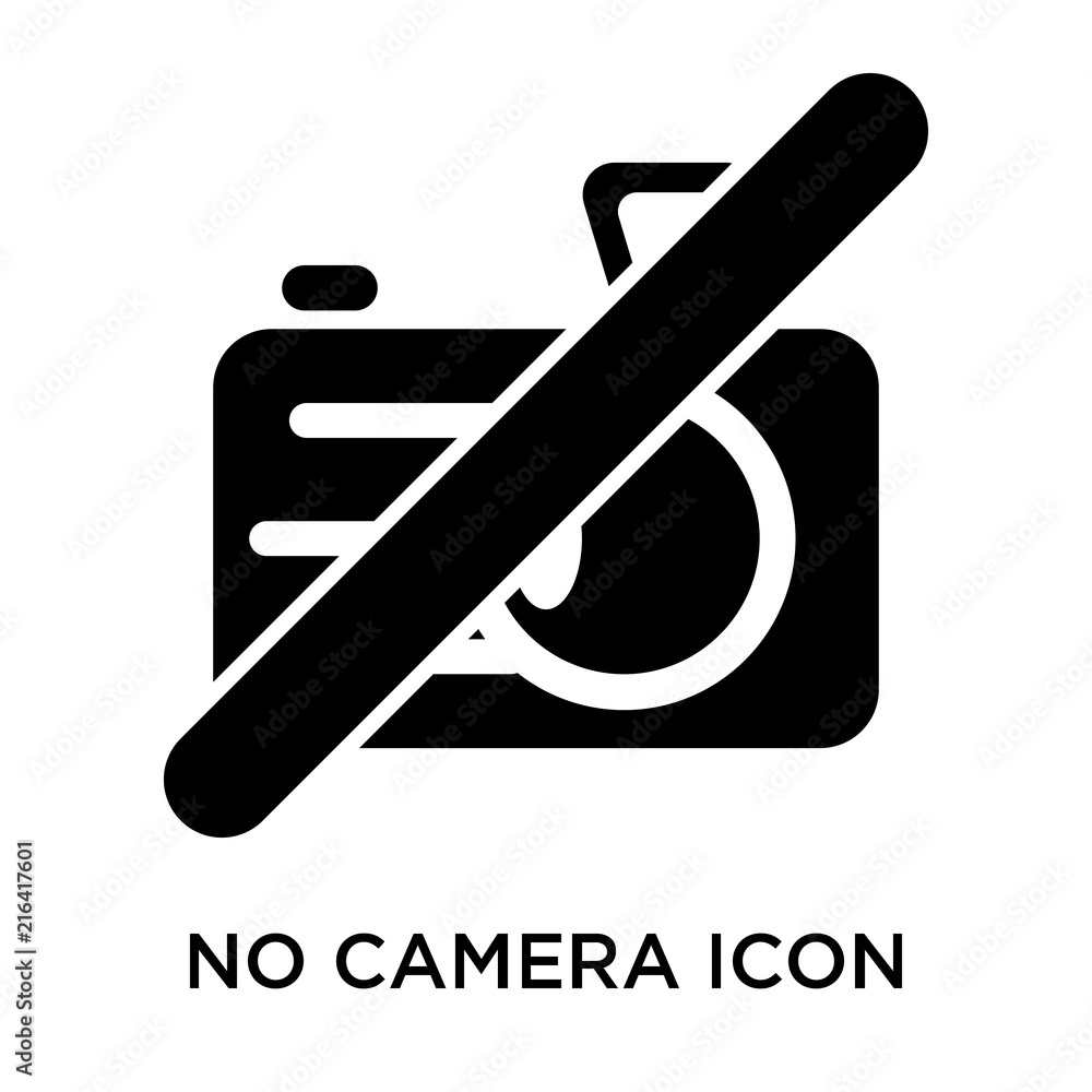 Aufkleber no camera icons isolated on white background. modern and editable no camera icon. simple icon vector