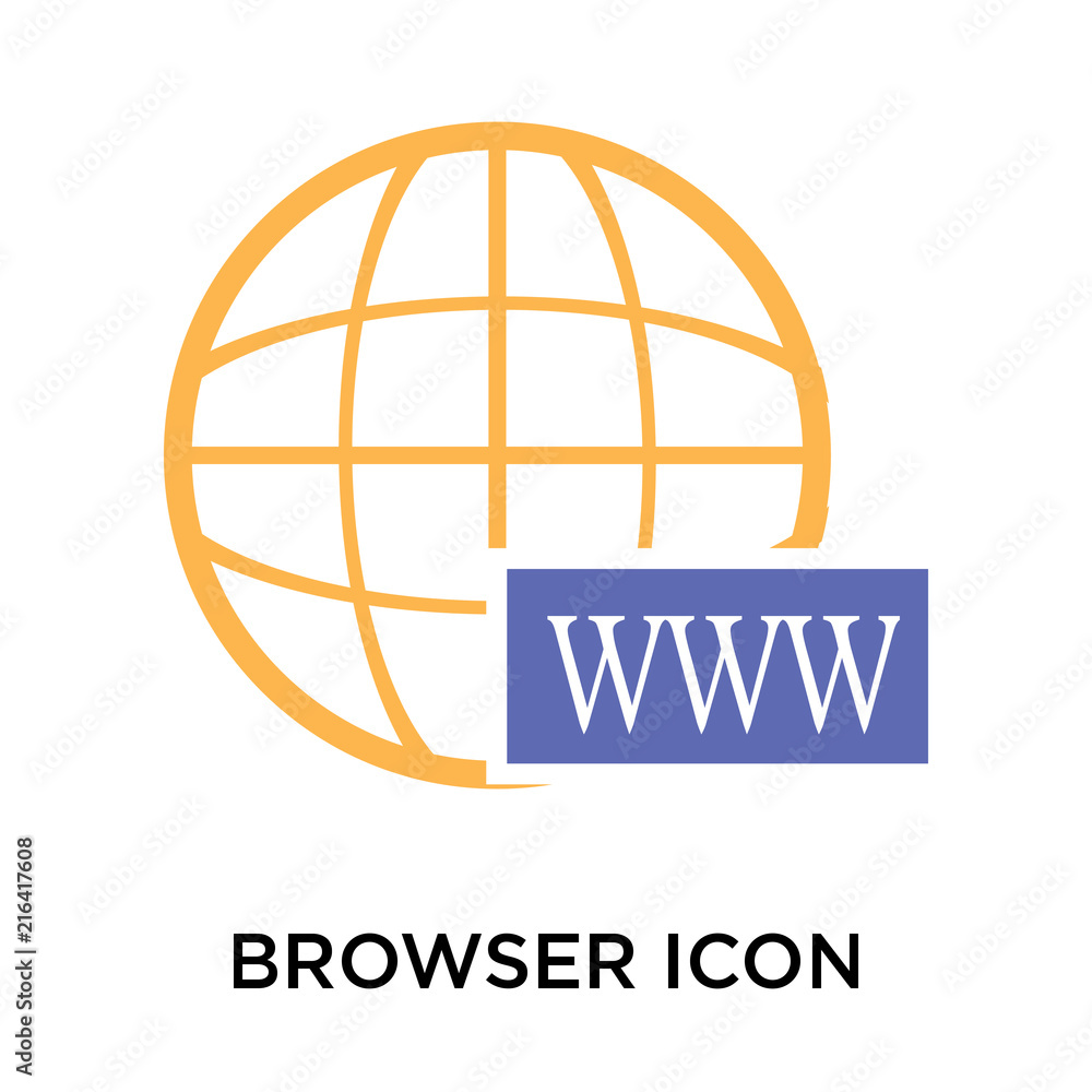 Poster browser icon isolated on white background. modern and editable browser icon. simple icons vector ill