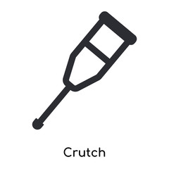 crutch icon isolated on white background. Simple and editable crutch icons. Modern icon vector illustration.