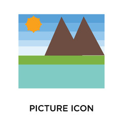 Fototapeta premium picture icon isolated on white background. Simple and editable picture icons. Modern icon vector illustration.