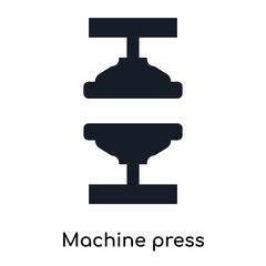 machine press icons isolated on white background. Modern and editable machine press icon. Simple icon vector illustration.