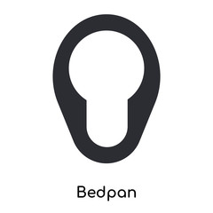 bedpan icon isolated on white background. Simple and editable bedpan icons. Modern icon vector illustration.
