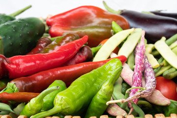composition (still life) of various vegetables, italian food