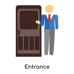 entrance icon isolated on white background. Simple and editable entrance icons. Modern icon vector illustration.