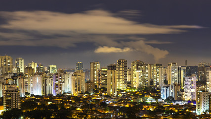 Great cities at night, neighborhood Vila Cordeiro in Sao Paulo, Brazil South America