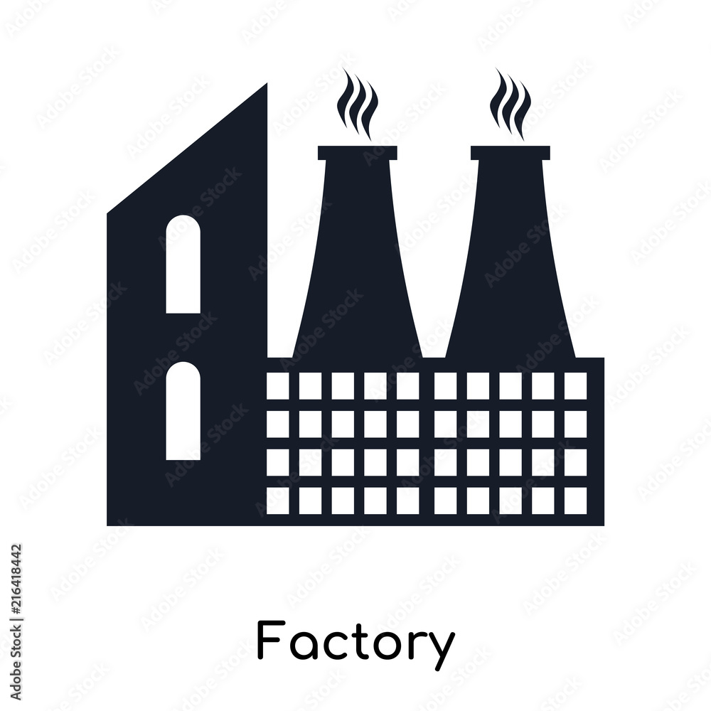 Poster factory icons isolated on white background. modern and editable factory icon. simple icon vector ill