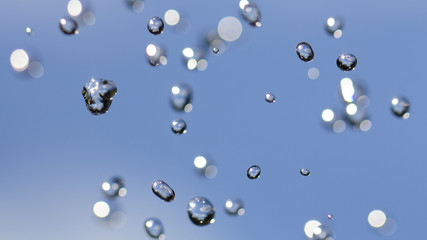 Close-up of water drops on glass surface as background