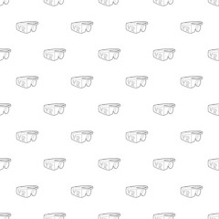 Virtual reality glasses icon in outline style isolated on white background. Gadget symbol