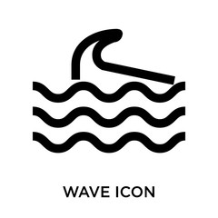 wave icons isolated on white background. Modern and editable wave icon. Simple icon vector illustration.