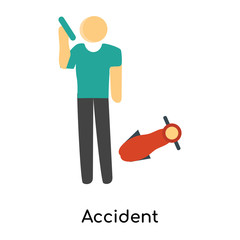 accident icon isolated on white background. Simple and editable accident icons. Modern icon vector illustration.