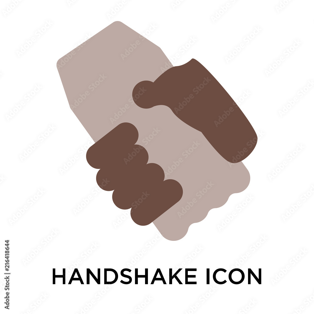 Poster handshake icon isolated on white background. modern and editable handshake icon. simple icons vector