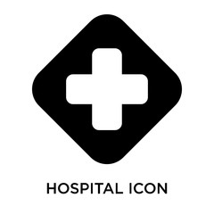 Obraz premium hospital icons isolated on white background. Modern and editable hospital icon. Simple icon vector illustration.
