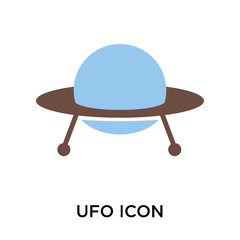 ufo icon isolated on white background. Simple and editable ufo icons. Modern icon vector illustration.