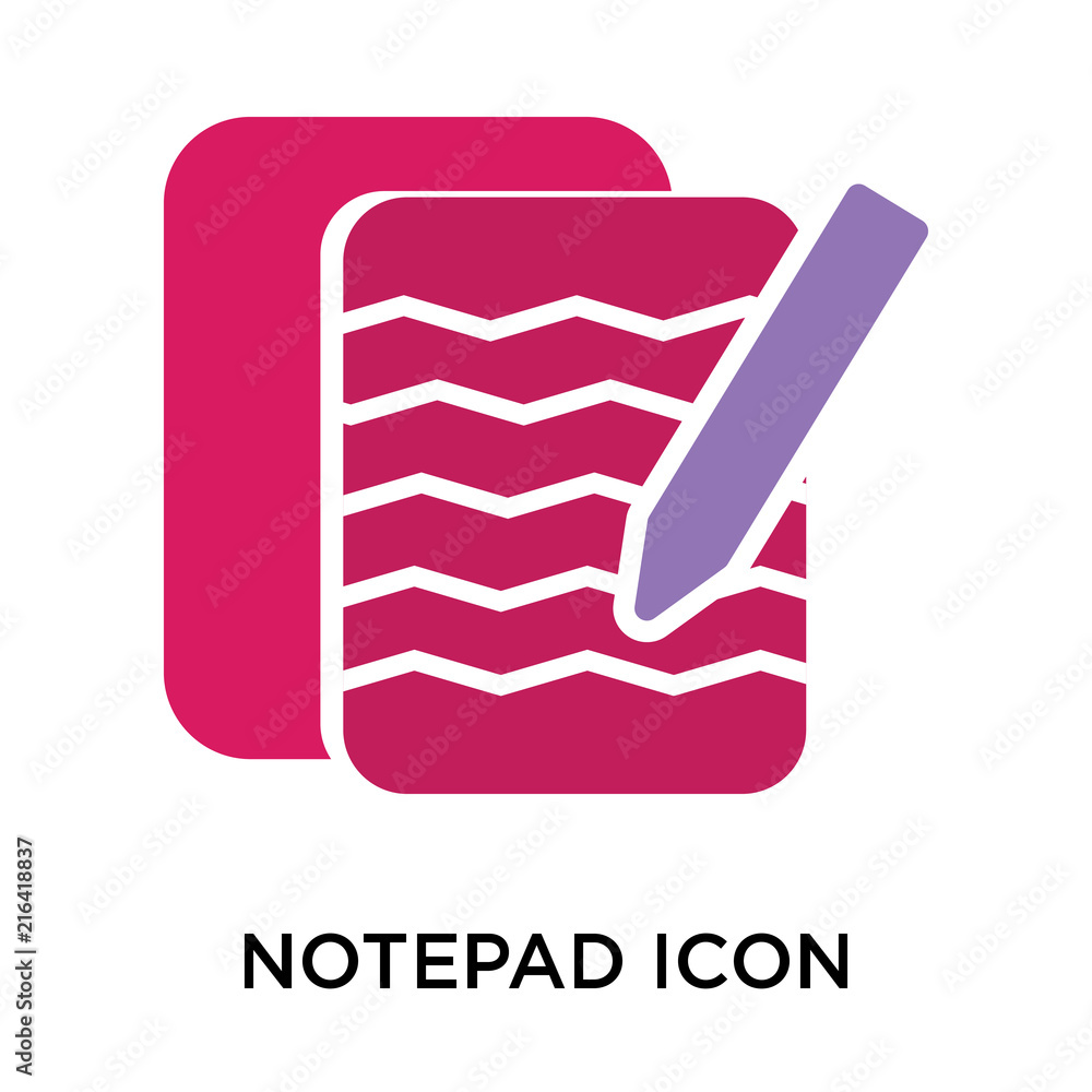 Poster notepad icon isolated on white background. modern and editable notepad icon. simple icons vector ill