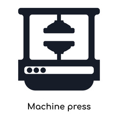 machine press icons isolated on white background. Modern and editable machine press icon. Simple icon vector illustration.